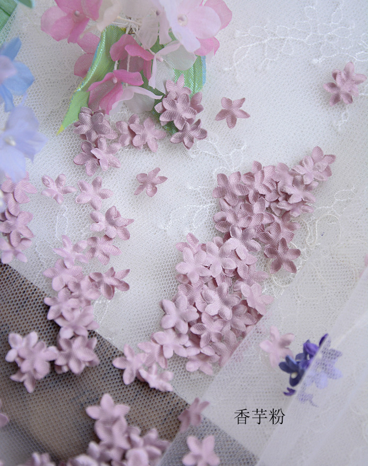 DIY Handgemachte 3D-Blumen Hochzeitskleid-Materialien, Pyrographisches Jeansgarn, Kopfbedeckungsmaterialien, 45 Farben, 100-200 Stück, RS1968 – Detail 25