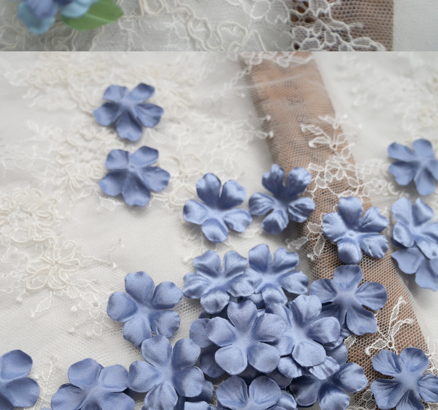 100 Stück Mehrfarbige DIY Handgemachte 3D-Organza-Blumen für Hochzeitskleider, Schleier, Mini-Blumen, Babykleidung, Bastelmaterialien 3CM RS4035 – Detail 38