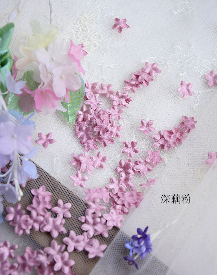 DIY Handgemachte 3D-Blumen Hochzeitskleid-Materialien, Pyrographisches Jeansgarn, Kopfbedeckungsmaterialien, 45 Farben, 100-200 Stück, RS1968 – Detail 15