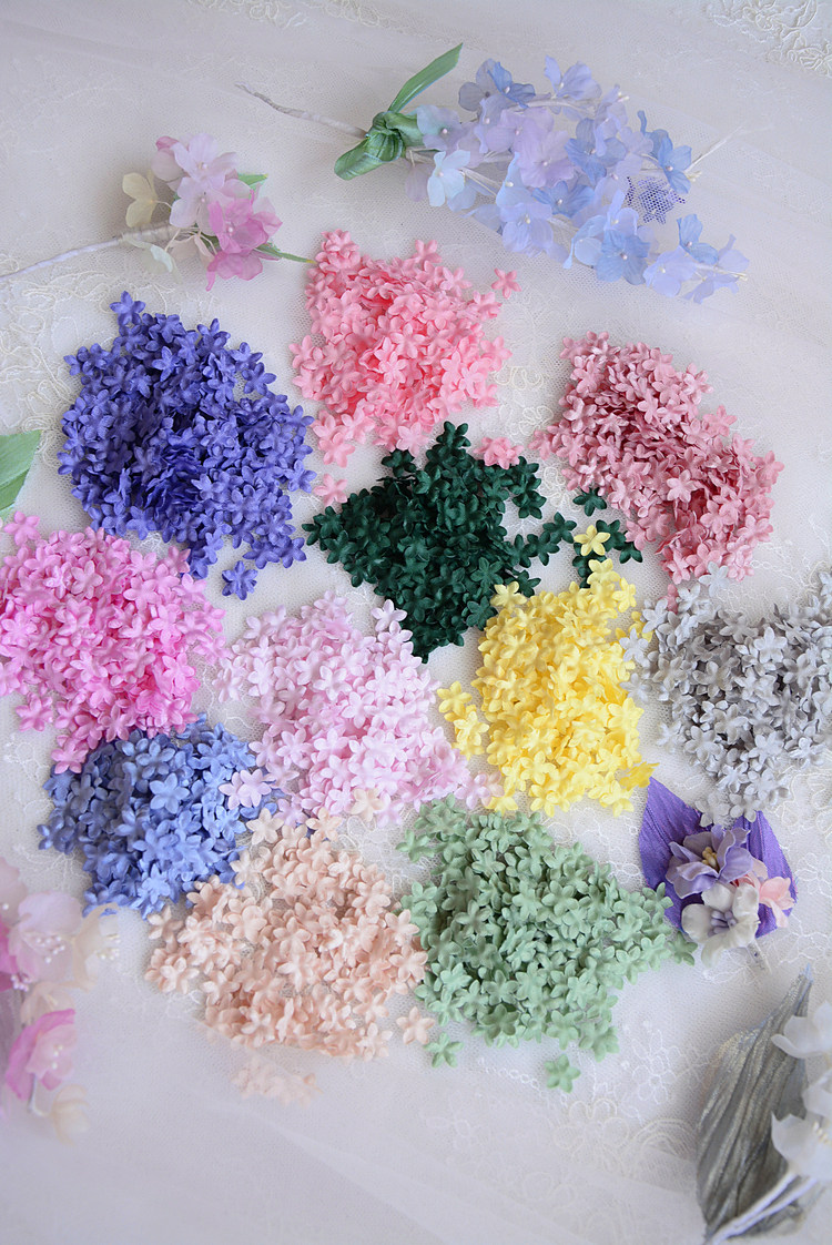 DIY Handgemachte 3D-Blumen Hochzeitskleid-Materialien, Pyrographisches Jeansgarn, Kopfbedeckungsmaterialien, 45 Farben, 100-200 Stück, RS1968 – Detail 6