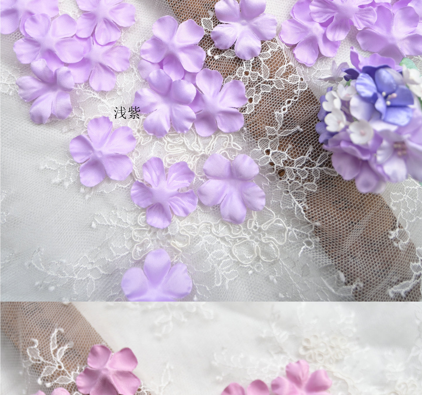 100 Stück Mehrfarbige DIY Handgemachte 3D-Organza-Blumen für Hochzeitskleider, Schleier, Mini-Blumen, Babykleidung, Bastelmaterialien 3CM RS4035 – Detail 25