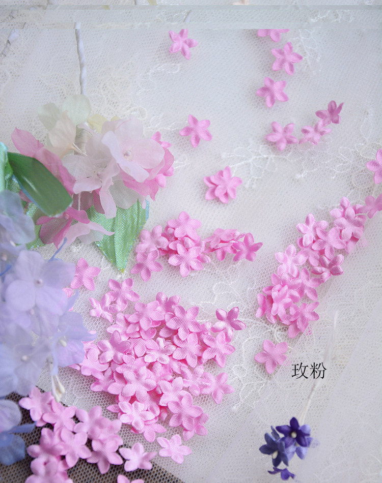 DIY Handgemachte 3D-Blumen Hochzeitskleid-Materialien, Pyrographisches Jeansgarn, Kopfbedeckungsmaterialien, 45 Farben, 100-200 Stück, RS1968 – Detail 23