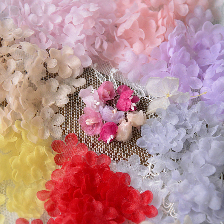 Semi-permeable fairy solid floral sheet pressure Zou Eugen yarn petal handmade ancient wind Barbie doll to decorate mini-flower accessories
