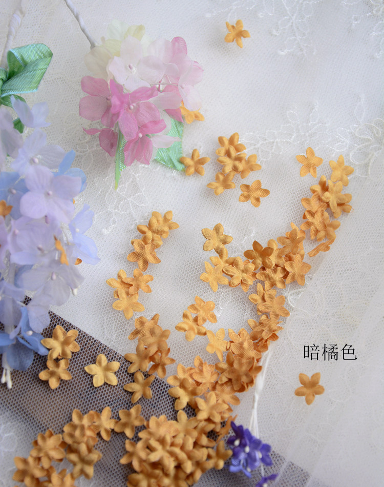 DIY Handgemachte 3D-Blumen Hochzeitskleid-Materialien, Pyrographisches Jeansgarn, Kopfbedeckungsmaterialien, 45 Farben, 100-200 Stück, RS1968 – Detail 14