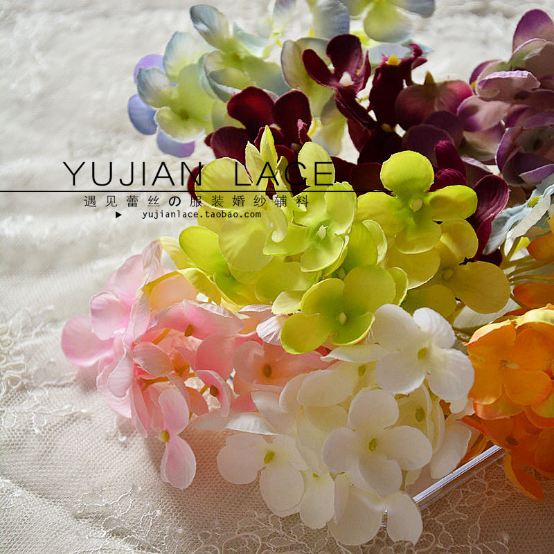 Bride disc hair emulation embroidered ball flowers single large flower head holiday bride writing true silk flower wedding dresses decoration accessories