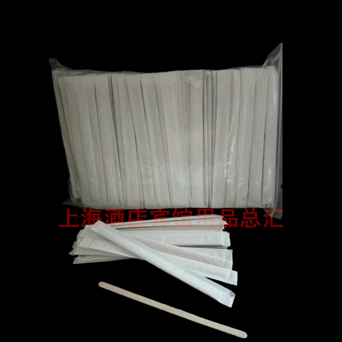 товар из китая 咖啡搅拌棒一次性饮料19cm单支独立纸套卫生包装木质棒500支/装