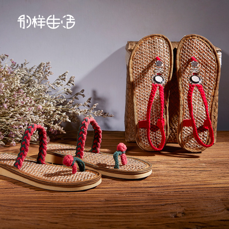 Sandals Summer Palm Sweat Deodoring Lady Sandals Snake Slipper Students National wind slope and anti-skid shoe tide