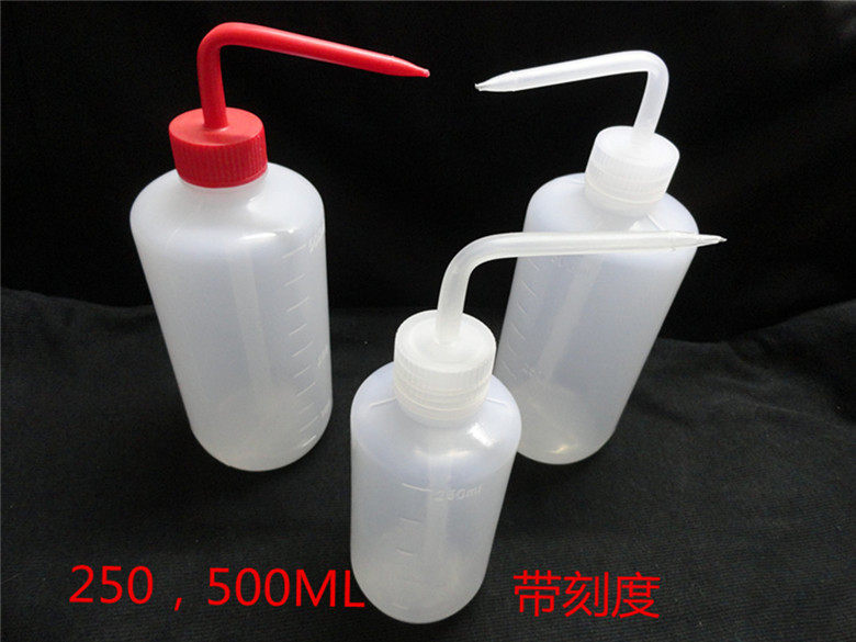 Point Gum Bottle Bend Mouth Plastic Wash Bottle Alcohol Jug Drip Oil Pot 250500 1000ML Bent Nozzle Bottle