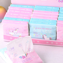Printed paper towel small bag home carry-on portable cute cartoon pure wood pulp rubbing paper small bulk draw paper
