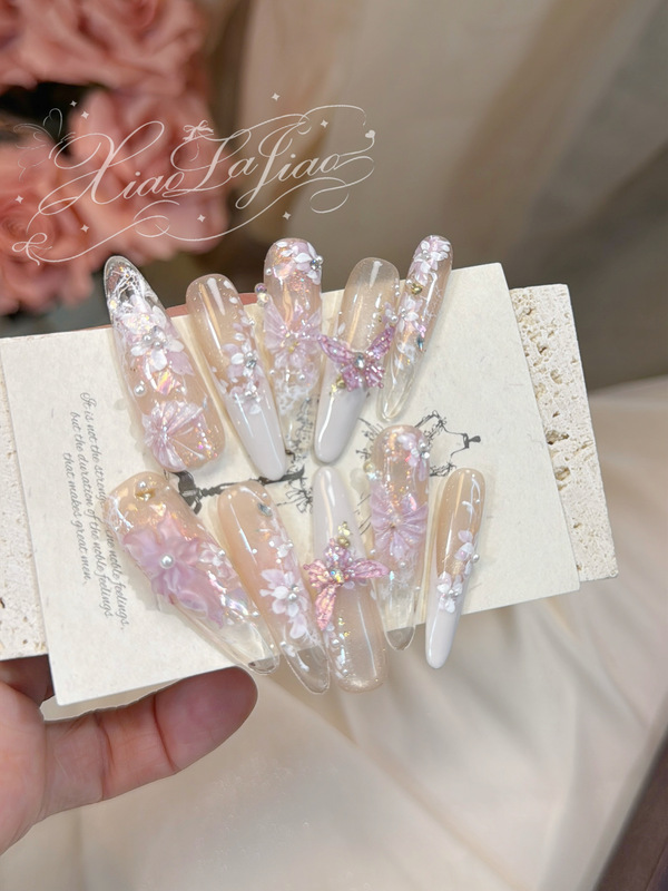 Little Spicy Girl·【Summer Dream】Hand-Painted 3D Flower Butterfly Heavy Craft High-Quality Wearable Nails Little Spicy Girl·【Summer Dream】Hand-Painted 3D Flower Butterfly Heavy Craft High-Quality Wearable Nails