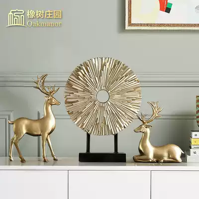 Deer ornaments home accessories living room high-grade American creative light luxury porch craft gifts decoration TV cabinet wine cabinet decoration