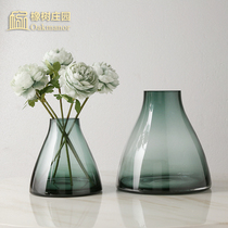 ins Nordic glass vase flower vase Hydroponic living room creative modern simple transparent flower arrangement hydroponic flower decoration