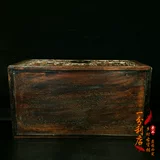 Резная коробочка для хранения из старинного материала, коробка для хранения ручной работы