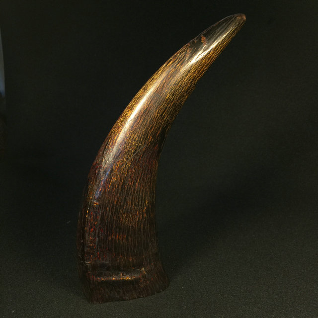 Tibetan tradition Tibetan old horn fine carving Original horn tip Antique collection Horn carving bone carving Original horn Feng Shui decoration old goods