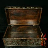 Резная коробочка для хранения из старинного материала, коробка для хранения ручной работы