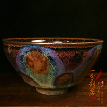 Antique porcelain s jian yao kiln colorful light hong cai Douli substation jian zhan single master Cup Bowl Cup