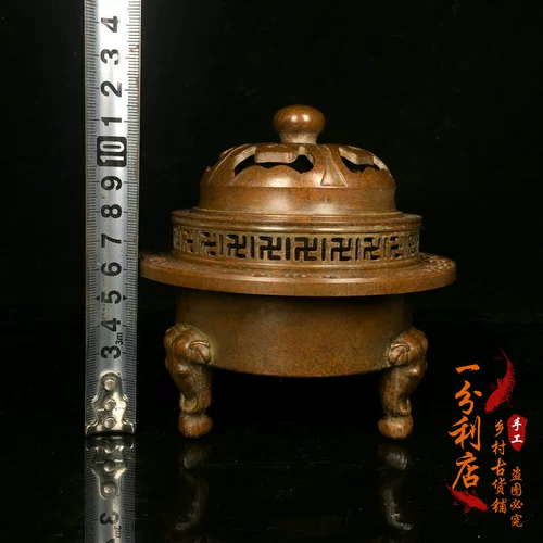 Антиквариат коллекция старая медная искусство постоянное медное благоволо