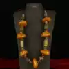 Tibetan antique old goods Tibetan beeswax turquoise necklace 108 Buddha beads Antique miscellaneous early acquisition of old objects