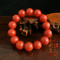 Natural Cool Mountain South Red Manau Round Pearl Bracelet Woman Full Of Tomatoes Red Hand Strings Male Buddha Beads Candida Beads Handheld