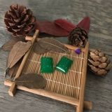 Прямоугольная инкрустация камня из нефрита, аксессуар, кольцо, зеленый драгоценный камень для кольца, с драгоценным камнем, DIY