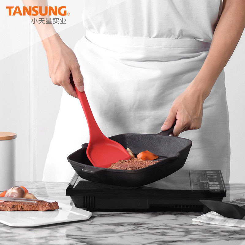 Food-grade non-stick pan spatula silicone shovel frying spoon vegetable spoon household soup spoon special spatula set high temperature resistance