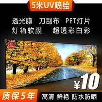 UV无网内光刀刮布5米UV刀刮布UV软膜3P珍珠布纺织UV灯片3M灯箱布