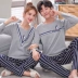 Đặc biệt hàng ngày những người yêu thích mùa xuân và mùa thu mùa đông đồ lót nữ dài tay cotton nam quần cotton hoạt hình bộ đồ ngủ bộ đồ ngủ ngộ nghĩnh Cặp đôi