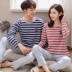 Đặc biệt hàng ngày những người yêu thích mùa xuân và mùa thu mùa đông đồ lót nữ dài tay cotton nam quần cotton hoạt hình bộ đồ ngủ bộ đồ ngủ ngộ nghĩnh Cặp đôi