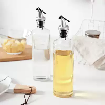 Home creative oil pot glass leak-proof soy sauce bottle vinegar bottle set oil tank vinegar bottle soy sauce vinegar jar kitchen supplies