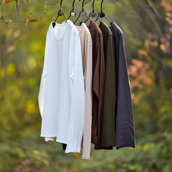 Pure Cotton Knitted Base Shirt 2025 Autumn and Winter New Casual Literary Simple Frayed Long-Sleeve T-Shirt Versatile Top for Women