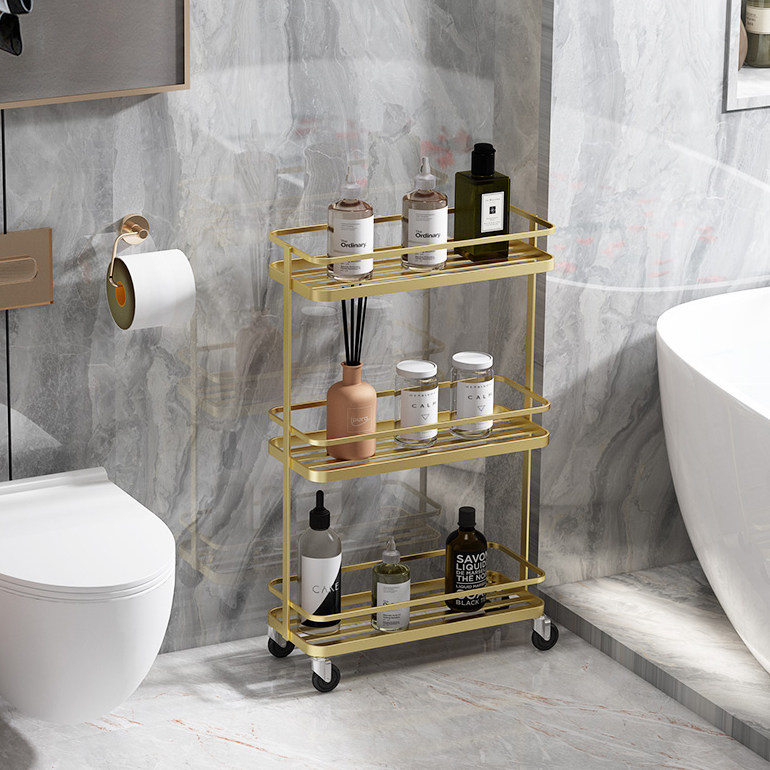 Italian HAI trolley storage rack kitchen floor-to-ceiling multi-storey snack toilet mobile bathroom storage rack