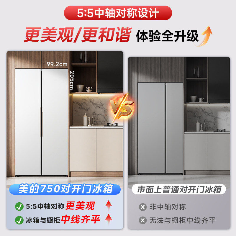 美的BCD-750WKPZM(E)冰箱图片