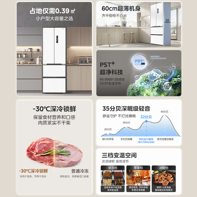 美的MR-421WUFPZE冰箱图片