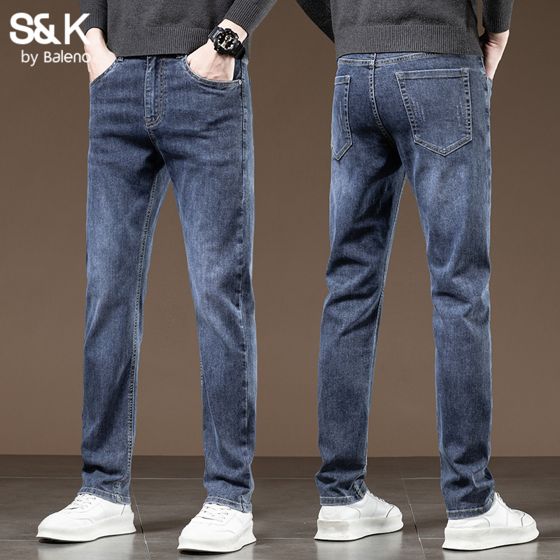 Baleno Summer Thin Men's Jeans Straight Slim Fit Men's Pants 2026 New Casual Long Trousers for Men