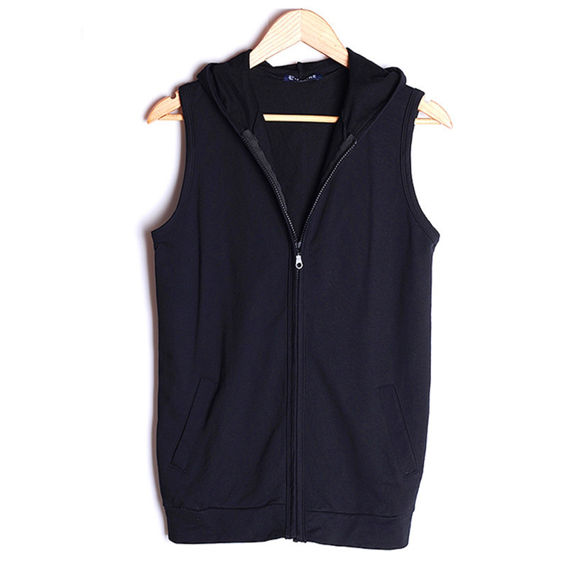 Spring and Autumn Men's Trendy Brand Vest, Lightweight Sleeveless Hooded Sweatshirt, Large Size Sports Vest, Running Jacket, Trendy Spring and Autumn Men's Trendy Brand Vest, Lightweight Sleeveless Hooded Sweatshirt, Large Size Sports Vest, Running Jacket, Trendy