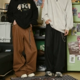 Осенние джинсы, штаны, свободный прямой крой, в американском стиле