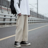 Осенние цветные ретро штаны для школьников, подходит для подростков, свободный прямой крой