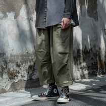 Mr. Hezi mens casual pants retro hip-hop loose straight pants couples INS autumn work wear wide leg pants tide