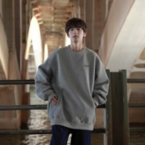 2024 Весна Новая мужская толстовка круглая воротника 360G Низкое плеч