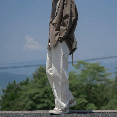 Штаны, весенняя летняя белая японская хлопковая униформа медсестры, свободный прямой крой