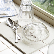 Japan imported soil GEM natural diatom mud kitchen drainboard tableware absorbent pad drying plate cup tray