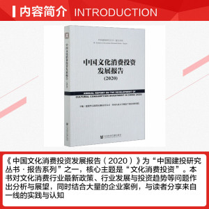 中国文化消费投资发展报告(2020) 社会科学文献出版社 正版书籍 新华书店旗舰店文轩官网
