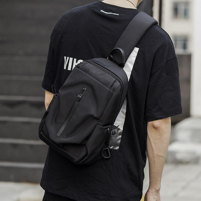 2022 new men's sports fashion casual chest bag ins trend single shoulder messenger bag Oxford cloth Korean backpack