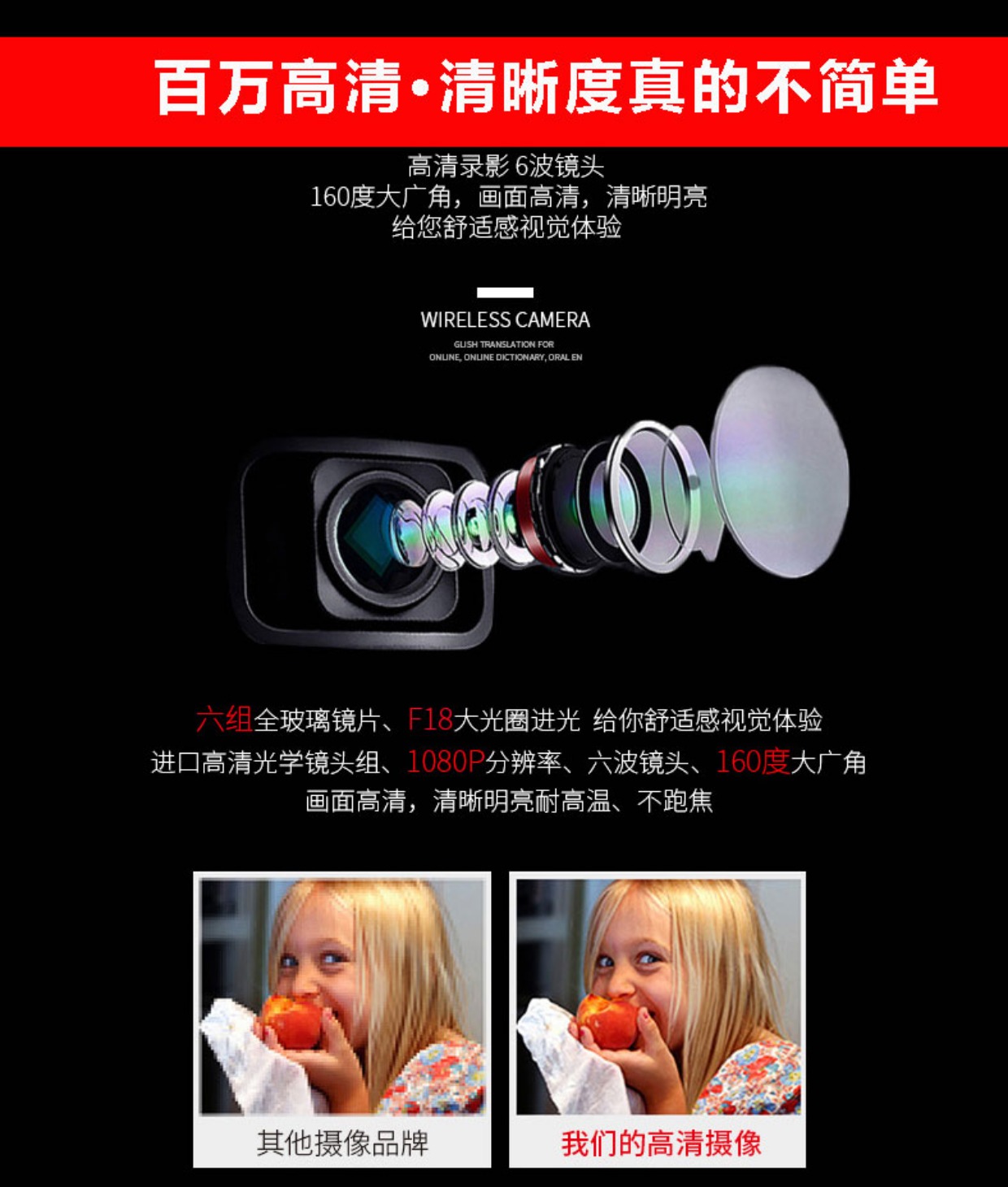 Hawkeye không dây micro camera WIFI điện thoại di động từ xa camera nhà HD màn hình nhìn đêm mini - Máy quay video kỹ thuật số may quay