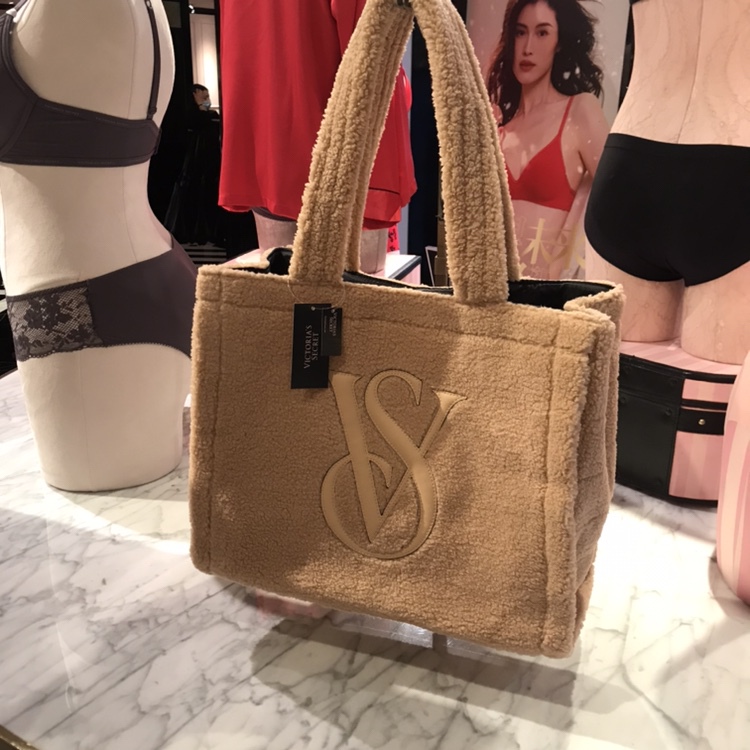 Victoria's Secret Vs Plush/Canvas Large Capacity Tote Shopping Bag Shoulder Bag Tote Bag