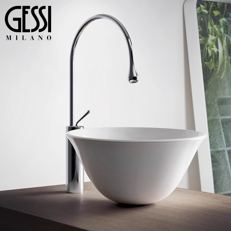 Italian Jiesi Brushed Nickel Faucet Goccia Water Drop Faucet Bathroom Sink Faucet French Bar Faucet