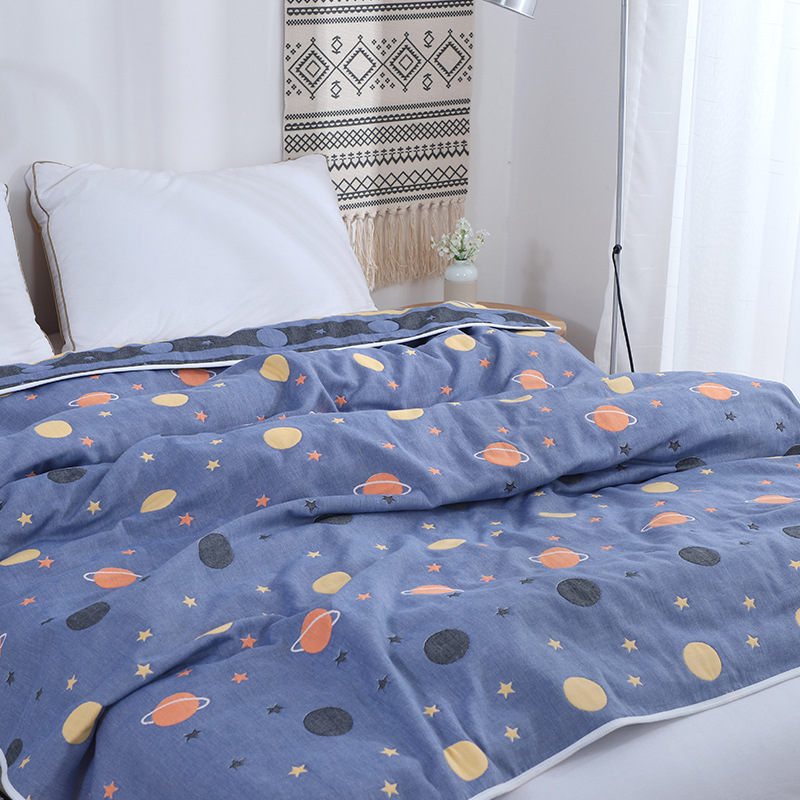 Manufacturer hair six layers of pure cotton gauze towel is air conditioned single double Summer cool cover soft