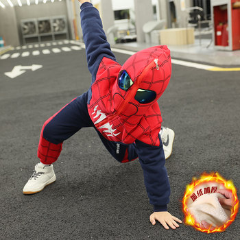 Spider-Man Kidsren's Suit Boys' Spring Clothes Ultraman Autumn and Winter Outwear Halloween Boys' Clothing Kidsren's Clothing