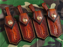 Folding knife cover Outdoor supplies equipment cover Wearable belt Fruit knife cover Leather sheath knife shell High-grade leather knife cover
