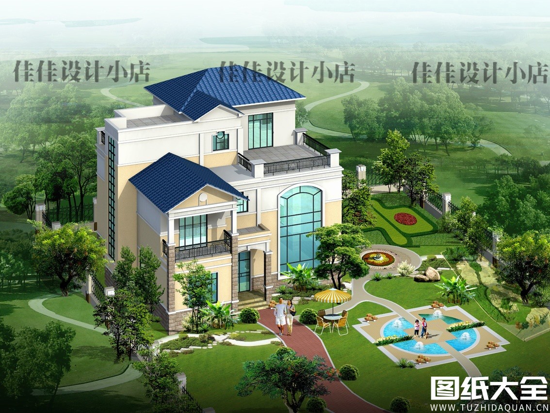 图片[2]-建房图纸大合集,简单大气72套三层自建房别墅施工效果图(图纸大全网整理发布）